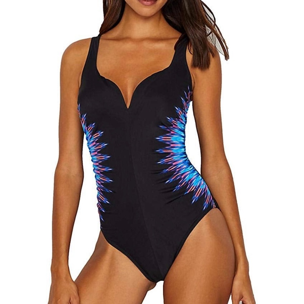 COPY - ❤️ NWOT Miraclesuit Temptress Black One Piece Slimming Swimsuit Size 10 👙